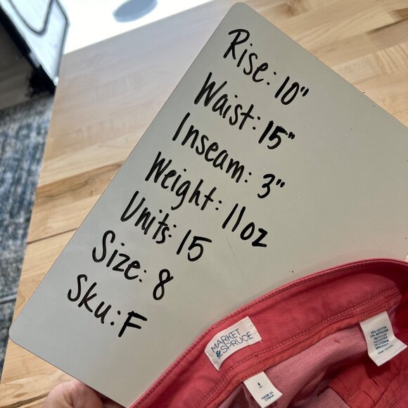 Market & Spruce Coral Cotton Blend Flat Front Mid-Rise Shorts Size 8 NWT - Picture 8 of 8